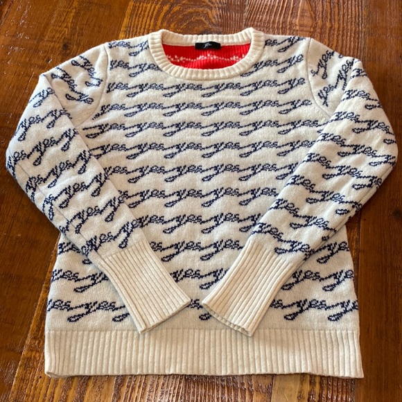 J. Crew “Yes & No” Sweater - Picture 2 of 9